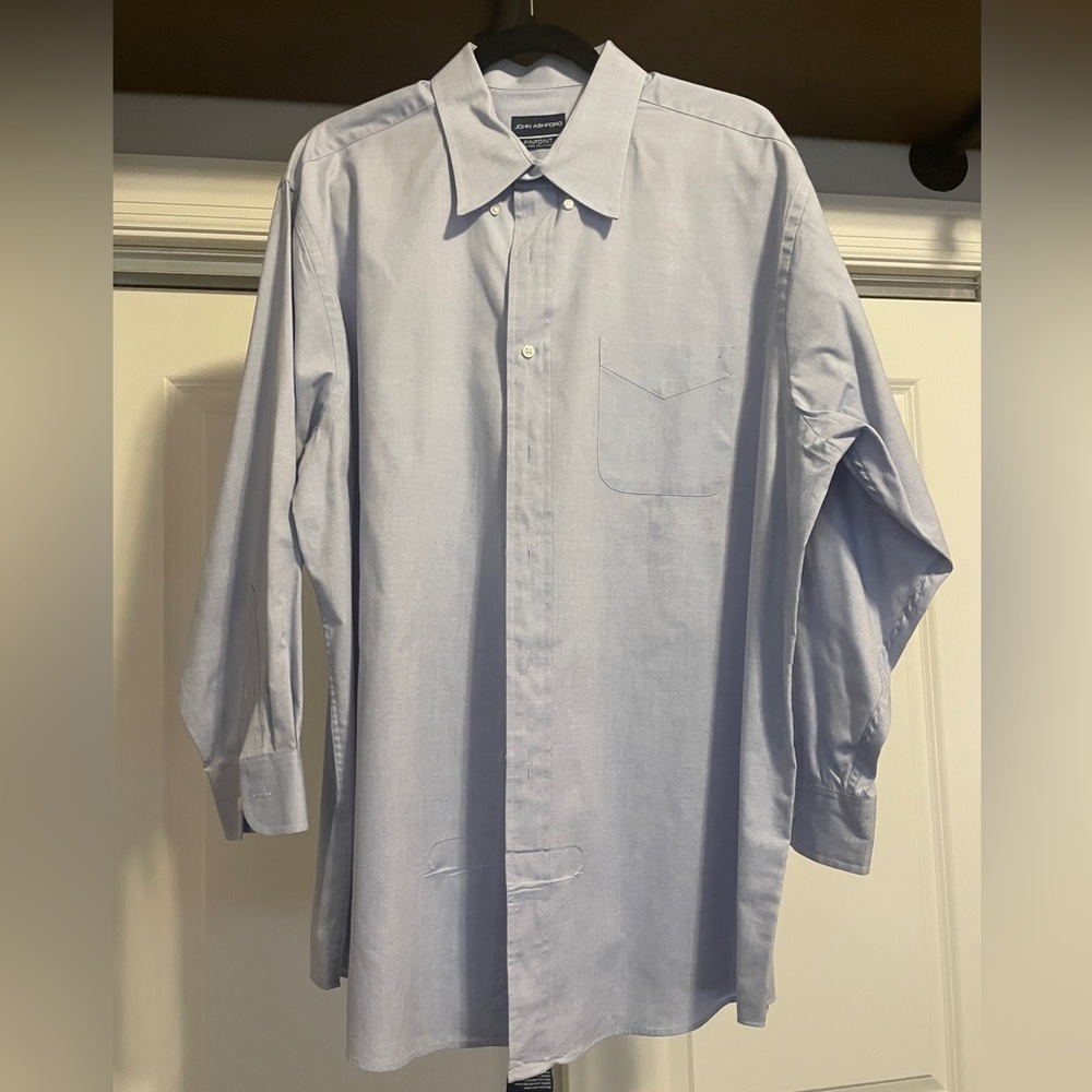 Blue Long Sleeve Button up Collar Shirt Size XL